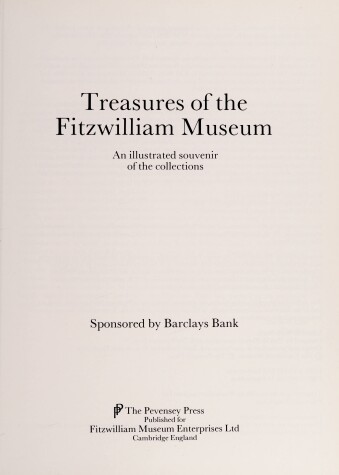 Book cover for Treasures of the Fitzwilliam Museum