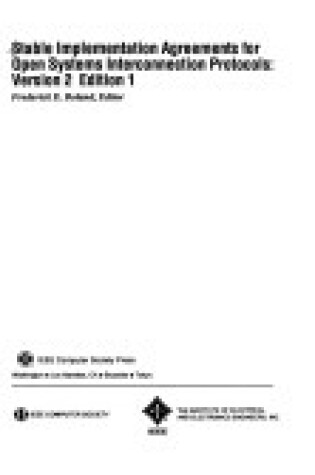 Cover of Stable Implementation Agreements for Open System Interconnection Protocol