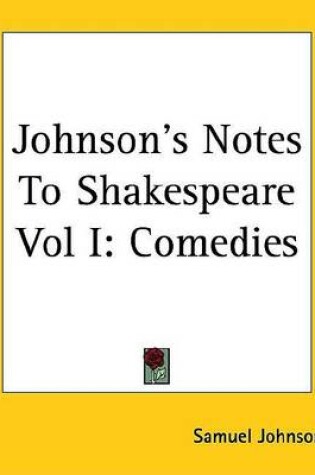 Cover of Johnson's Notes to Shakespeare Vol I