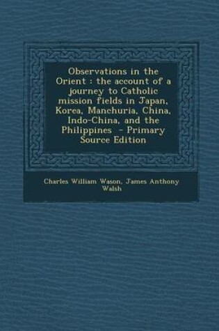 Cover of Observations in the Orient