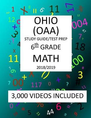 Book cover for 6th Grade OHIO OAA, 2019 MATH, Test Prep