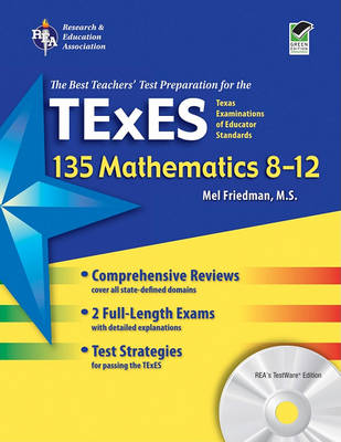 Cover of Texas TExES 135 Mathematics 8-12 W/CD-ROM