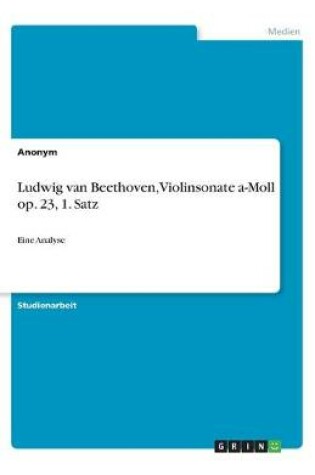 Cover of Ludwig van Beethoven, Violinsonate a-Moll op. 23, 1. Satz