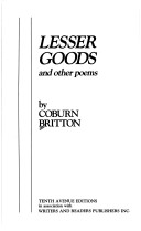 Book cover for Lesser Goods and Other Poems