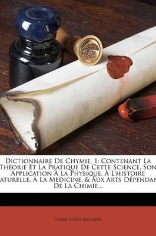 Cover of Dictionnaire de Chymie, 1