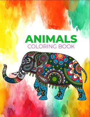 Book cover for Animals coloring book