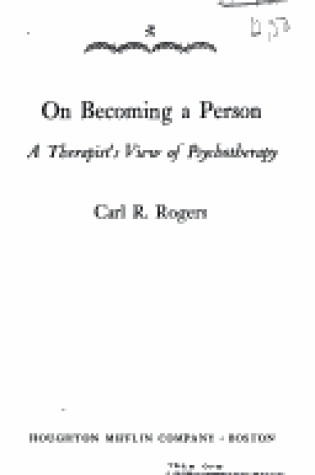 Cover of Becoming a Person