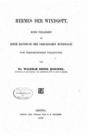 Cover of Hermes der windgott. Eine vorarbeit zu einem handbuch der griechischen mythologie vom vergleichenden standpunkt