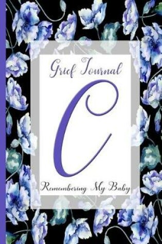 Cover of Blue Watercolor Flowers, Monogram Letter C