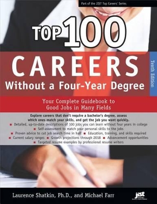 Book cover for 100 Careers W/O 4-Yr Degree 10e Epub