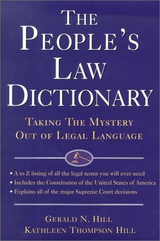 Book cover for The People's Law Dictionary