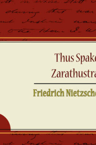 Cover of Thus Spake Zarathustra - Friedrich Nietzsche