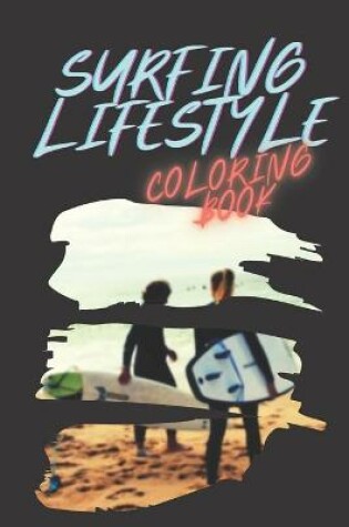 Cover of surfing lifestyle coloring book