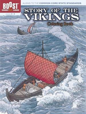 Book cover for Boost Story of the Vikings Coloring Book