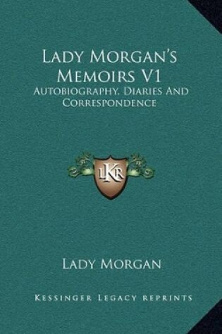 Cover of Lady Morgan's Memoirs V1