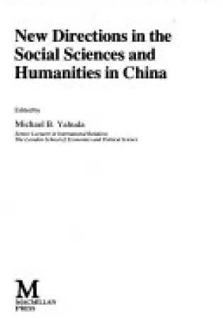 Cover of New Directions in the Social Sciences and Humanities in China