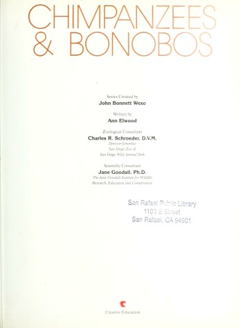 Book cover for Chimpanzees & Bonobos