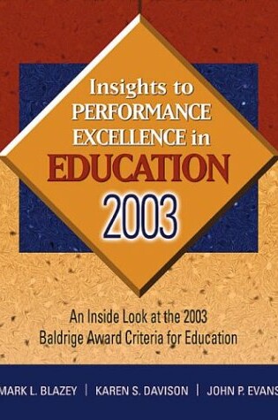 Cover of Insights to Performance Excellence in Education