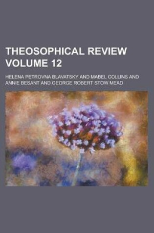 Cover of Theosophical Review Volume 12