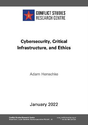 Book cover for Cybersecurity, Critical Infrastructure, and Ethics