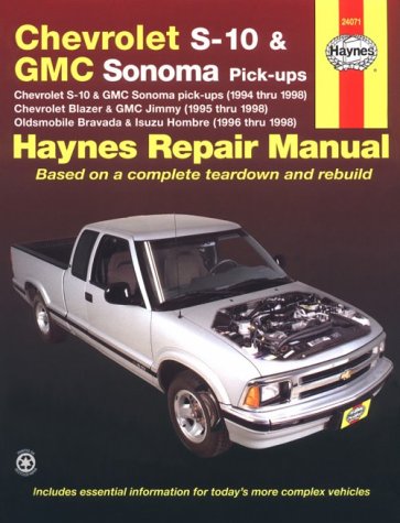 Book cover for Chevrolet S-10 and GMC Sonoma Pick-ups (1994-98) Automotive Repair Manual