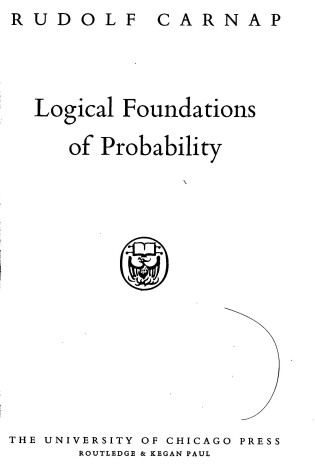 Cover of Logical Foundations of Probability