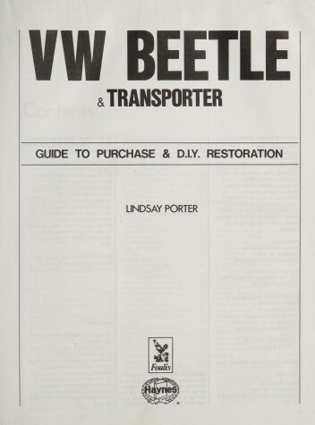 Book cover for VW Beetle and Transporter