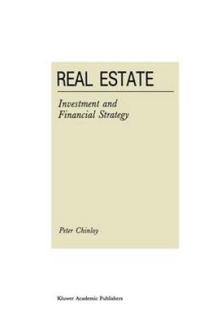 Cover of Real Estate: Investment and Financial Strategy