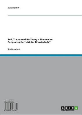 Book cover for Tod, Trauer Und Hoffnung - Themen Im Religionsunterricht Der Grundschule?