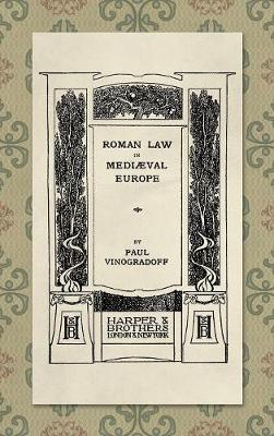 Cover of Roman Law in Medieval Europe (1909)