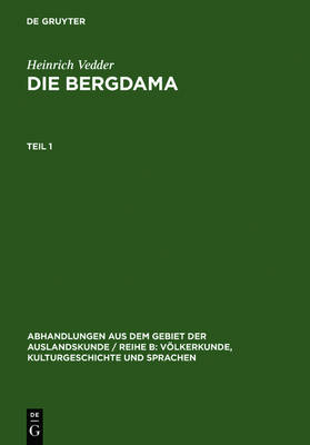 Cover of Heinrich Vedder: Die Bergdama. Teil 1