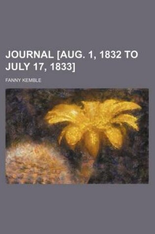 Cover of Journal [Aug. 1, 1832 to July 17, 1833] (Volume 1)