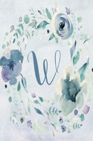 Cover of 2020 Weekly Planner, Letter W - Blue Purple Floral Design