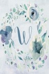 Book cover for 2020 Weekly Planner, Letter W - Blue Purple Floral Design