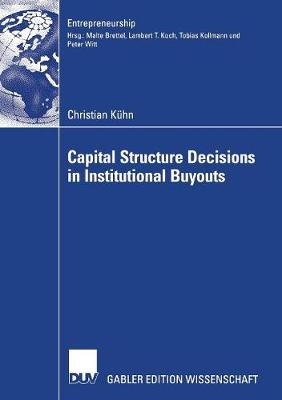 Book cover for Capital Structure Decisions in Institutional Buyouts