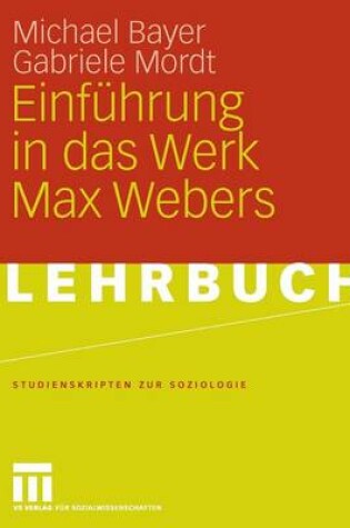 Cover of Einfuhrung in Das Werk Max Webers