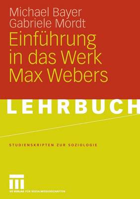 Book cover for Einfuhrung in Das Werk Max Webers