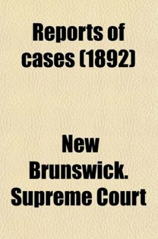 Cover of New Brunswick Reports Volume 29