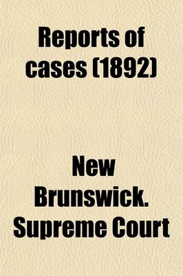 Book cover for New Brunswick Reports Volume 29