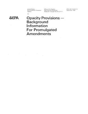 Book cover for Background Information For Promulgated Amendments