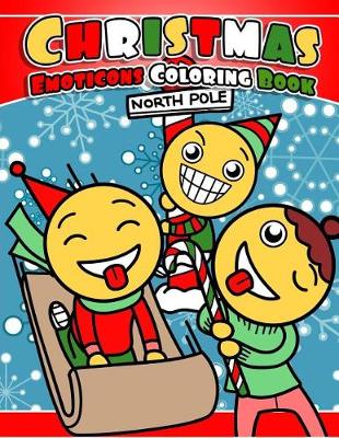 Book cover for Christmas Emoticons Coloring Book