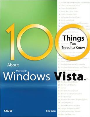 Book cover for 100 Things You Need to Know about Microsoft Windows Vista