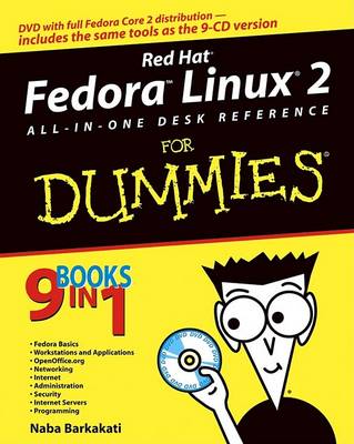 Book cover for Red Hat Fedora Linux 2 All-in-One Desk Reference For Dummies