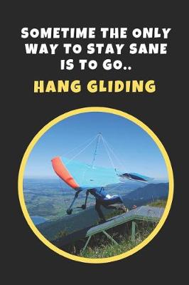 Book cover for Sometime The Only Way To Stay Sane Is To Go Hang Gliding