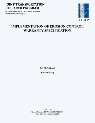 Book cover for Implementation of Erosion Control Warranty Specification