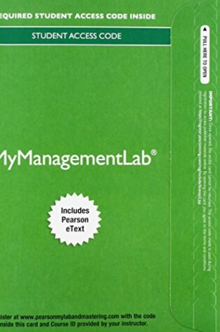 Cover of 2014 MyManagementLab with Pearson eText -- Access Card -- for Strategic Management