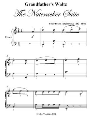 Book cover for Grandfather's Waltz the Nutcracker Suite Easy Piano Sheet Music Pdf