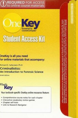 Cover of OneKey CourseCompass, Student Access Kit, Criminalistics