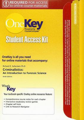 Book cover for OneKey CourseCompass, Student Access Kit, Criminalistics