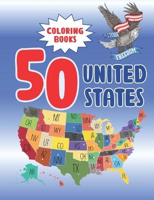 Book cover for 50 United States Coloring Book